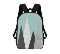 sinyumoney Geometric Landscape VI Backpacks Kids School Backpack School Bag 3D Printed School Bag for Boys Elementary And Middle School Students 17inch