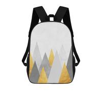 sinyumoney Geometric Landscape VII Backpacks Kids School Backpack School Bag 3D Printed School Bag for Boys Elementary And Middle School Students 17inch