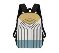 sinyumoney Geometric Lines II Backpack, Children's Backpack, Student School Bag Bookbag Rucksack, 3D Printed School Bag for Boys Girls 17inch