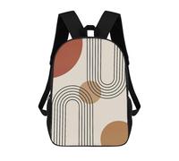 sinyumoney Geometric Lines IX School Bag Bookbag 3D Printed Children's Backpacks for Kids Boy Girl Book Bags Kids School Bag Travel Rucksacks 17inch