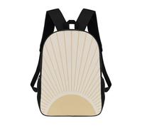 sinyumoney Geometric Lines VII Children's Backpack, 3D Printed School Backpack, Backpack for Boys Girls, Adjustable School Bag for Primary School 17inch