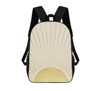 sinyumoney Geometric Lines VIII School Backpack School Bags for Girls Boys Backpack with Pocket Fashion School Bag Kids Backpack 17inch