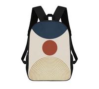 sinyumoney Geometric Lines XI School Bags Large Water Resistant Laptop Backpack for Campus Outdoor Travel Sports 17inch