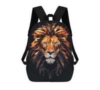 sinyumoney Geometric Lion Animation Backpack School Bag Large School Backpack for Boys for Teenage Girls Boys Women Men 17inch