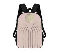 sinyumoney Geometric Modern Art 4 3D Printed School Backpack Casual Children's Backpacks 3D Printed School Bag for Boys Elementary And Middle 17inch
