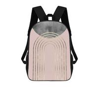 sinyumoney Geometric Modern Art 5 School Bags High Secondary School Bags Casual Backpack for Campus Outdoor Travel Sports 17inch