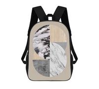 sinyumoney Geometric Modern Art 8 Backpacks Kids Student Schoolbag,3D Printed Backpacks,Elementary And Middle School Students Backpacks for Boys Girls 17inch