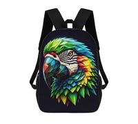 sinyumoney Geometric Parrot Backpack School Travel College Rucksack Backpacks for Campus Outdoor Travel Sports 17inch