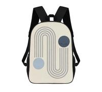 sinyumoney Geometric Shapes 02 Backpacks Kids School Backpack School Bag 3D Printed School Bag for Boys Elementary And Middle School Students 17inch