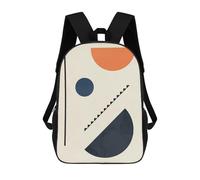 sinyumoney Geometric Shapes 03 School Bags High Secondary School Bags Casual Backpack for Campus Outdoor Travel Sports 17inch