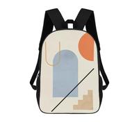 sinyumoney Geometric Shapes 08 School Bag Backpack Teen Schoolbag 3D Printing Adjustable Schoolbag Fashion Pocket Bag for Kids Boys Girls Students And Teenagers Fans 17inch