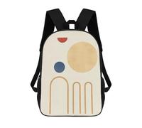 sinyumoney Geometric Shapes 09 Backpack School Lightweight Casual Daypack School Backpacks for Boys/Girls/Teenagers 17inch