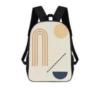 sinyumoney Geometric Shapes 11 Backpack, Children's Backpack, Student School Bag Bookbag Rucksack, 3D Printed School Bag for Boys Girls 17inch