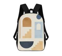 sinyumoney Geometric Shapes 13 Backpack School Bag Lightweight Airport College Students Back Pack for Men/Women 17inch