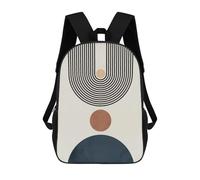 sinyumoney Geometric Shapes 7 Children's School Backpack Fashion Casual Children's Backpacks 3D Printed School Bags Boy Large Backpack 17inch