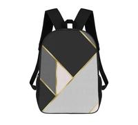 sinyumoney Geometric Shapes II Children's Backpacks School 3D Printed Bag Bookbag for Kids Travel Rucksacks Boy Girl Book Bags Kids School Bag 17inch