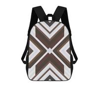 sinyumoney Geometric Shapes VIII 3D Printed Children's School Backpack for Kids High Capacity Travel Rucksacks Book Bags Kids School Bag Back Pack 17inch