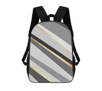 sinyumoney Geometric Textures IV 3D Printed Kids Backpacks Boys Fashion School Bag Travel Backpacks School Bags for Boys Elementary School Students 17inch