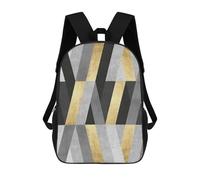 sinyumoney Geometric Textures XX Kids Backpack, Kids School Bag 3D Printed School Backpacks for Boys And Teenager School Students 17inch