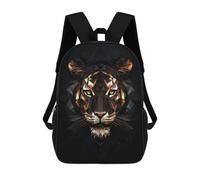 sinyumoney Geometric Tiger Animation School Backpack 3D Printed Children's 17inch Backpacks Bag Bookbag for Kids Boy Girl Book Bags Kids School Bag Travel Rucksacks