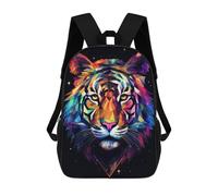 sinyumoney Geometric Tiger Rucksack Water Resistant School Bag Business Backpack for Men, Women & Teenage Boys 17inch