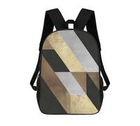sinyumoney Geometric Traits 1 Children's School Backpack 3D Printed for Kids Travel Rucksacks Book Bags for Boys Elementary School Students 17inch