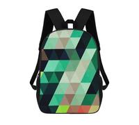 sinyumoney Geometric Traits 5 Backpacks Kids Student Schoolbag,3D Printed Backpacks,Elementary And Middle School Students Backpacks for Boys Girls 17inch