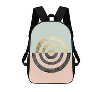 sinyumoney Geometric V Backpacks Children's Backpacks School Bag 3D Printed Children's School Backpack Fashion Travel Backpacks for Kids Elementary Middle School 17inch