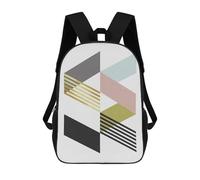 sinyumoney Geometric XIV Children's School Backpack 3D Printed for Kids Travel Rucksacks Book Bags Kids School Bag 17inch