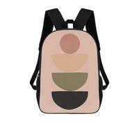 sinyumoney Geometry And Minimalist 1 Backpacks Kids Student Schoolbag,3D Printed Backpacks,Elementary And Middle School Students Backpacks for Boys Girls 17inch