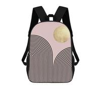 sinyumoney Geometry And Minimalist 10 Backpack School Water Resistant Travel Backpack Computer Bag for School/Work/Travel 17inch
