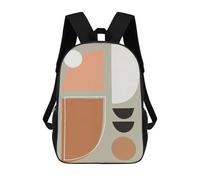 sinyumoney Geometry And Minimalist 2 Children's School Backpack 3D Printed for Kids Travel Rucksacks Book Bags for Boys Elementary School Students 17inch