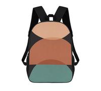 sinyumoney Geometry And Minimalist 3 Backpack, Children's Backpack, Student School Bag Bookbag Rucksack, 3D Printed School Bag for Boys Girls 17inch