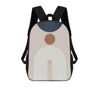 sinyumoney Geometry And Minimalist 6 Children's School Backpack 3D Printed for Kids Travel Rucksacks Book Bags Kids School Bag 17inch