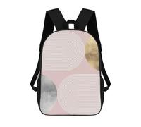 sinyumoney Geometry And Minimalist 7 Children's School Backpack 3D Printed for Kids Travel Rucksacks Book Bags for Boys Elementary School Students 17inch