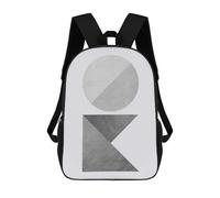 sinyumoney Geometry XIII Backpack Kids School Backpack School Bag 3D Printed Fashion School Bag for Boys Elementary And Middle School Student 17inch