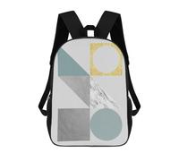 sinyumoney Geometry XVI 3D Printed Children's School Backpack for Kids High Capacity Travel Rucksacks Book Bags Kids School Bag Back Pack 17inch