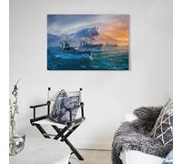 sinyumoney German Destroyers Art Work for Home Walls for Rustic Bath Decor Canvas Art 08x12inch(20x30cm)