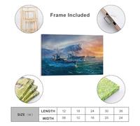 sinyumoney German Destroyers Pictures for Hallway for Bedroom Office Bathroom Decor Wall Decoration 24x36inch(60x90cm)