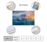 sinyumoney German Destroyers Wall Pictures Bedroom for Gifts Bathroom Home Kitchen Office Decor Canvas Art 12x18inch(30x45cm)