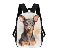 sinyumoney German Pinscher Portrait Backpack School Bag Lightweight Schoolbag Dayback Bookbag College for Girl, Teen Girls 17inch