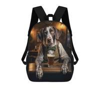 sinyumoney German Pointer in The Pub Children's School Backpack Fashion Casual Children's Backpacks 3D Printed School Bags Boy Large Backpack 17inch