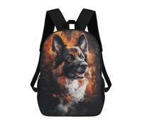 sinyumoney German Shepherd Art Print -1 Backpack Cartoon Plush Bag, 3D Backpack for Kids School Bag Birthday Gift Idea for Boys And Girls 17inch