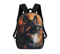 sinyumoney German Shepherd Art Print Backpack for School 3D Printed Boys Girls School BagChildren Bookbag Travel Rucksack 17inch