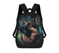 sinyumoney German Shepherd Art Print Rucksack Secondary Causal Travel High School Bags for Men, Women & Teenage Boys 17inch