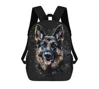 sinyumoney German Shepherd Art Print School Bags School Secondary High School College Backpack Travel for Men, Women & Teenage Boys 17inch