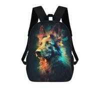 sinyumoney German Shepherd Backpack School Bag Secondary Causal Travel High School Bags for School/Work/Travel 17inch
