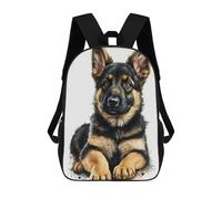 sinyumoney German Shepherd Dog 03 School Backpack School Bags For Girls Boys Backpack With Pocket Fashion School Bag Kids Backpack 17inch