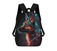 sinyumoney German Shepherd Dog Backpack School Bag Large Water Resistant Laptop Backpack for Teenage Girls Boys Women Men 17inch