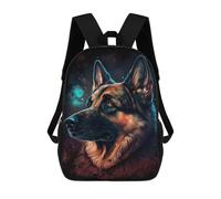 sinyumoney German Shepherd Dog Backpacks Kids 17inch School Backpack School Bag 3D Printed School Bag for Boys Elementary And Middle School Students
